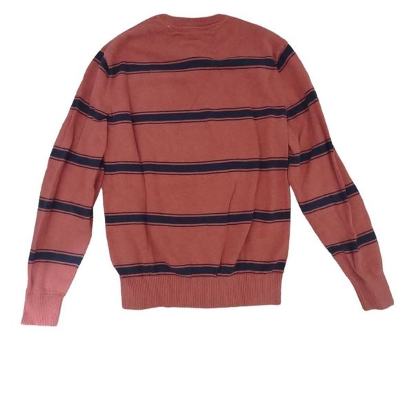 Tommy Hilfiger Men's Orange Striped Sweater Size XS - Picture 2 of 3